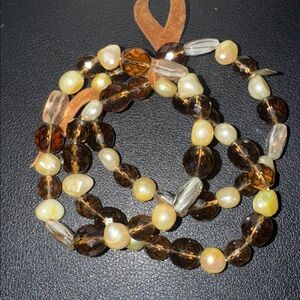 J.Jill Freshwater Pearl and Glass Bracelet Set